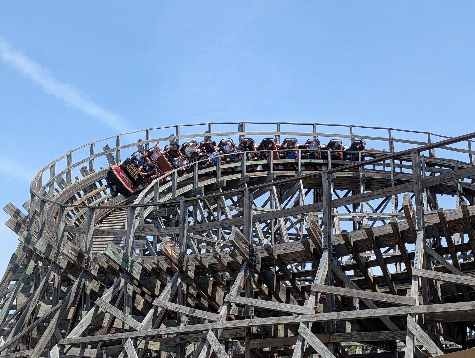 Gold Striker wooden coaster at California's Great America